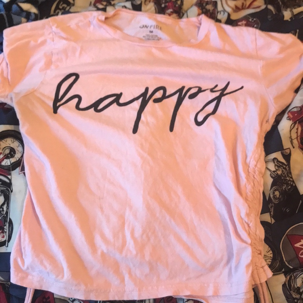 Pink crop top from rainbow